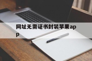 网址无需证书封装苹果app的简单介绍