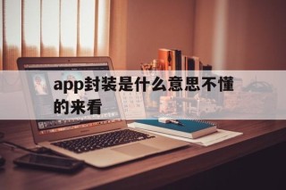 app封装是什么意思不懂的来看的简单介绍