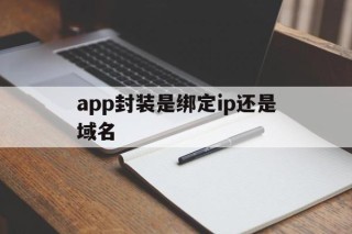 app封装是绑定ip还是域名的简单介绍